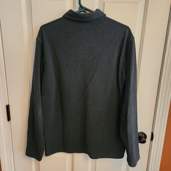 Patagonia Navy Blue Long Sleeve Fleece Shirt with Pocket 1/2 Button Mens Large - Picture 3 of 6